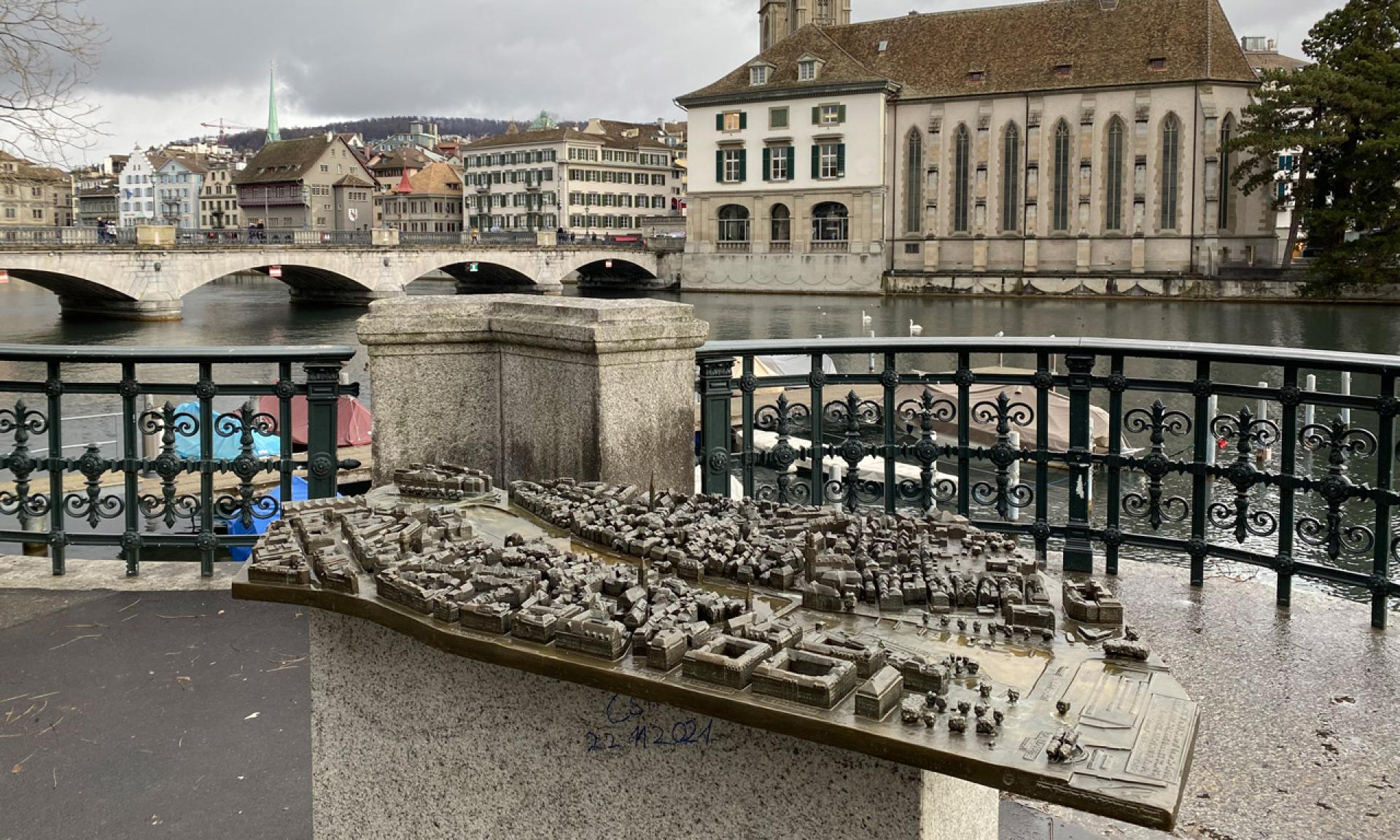 Bronze City Model of Zurich