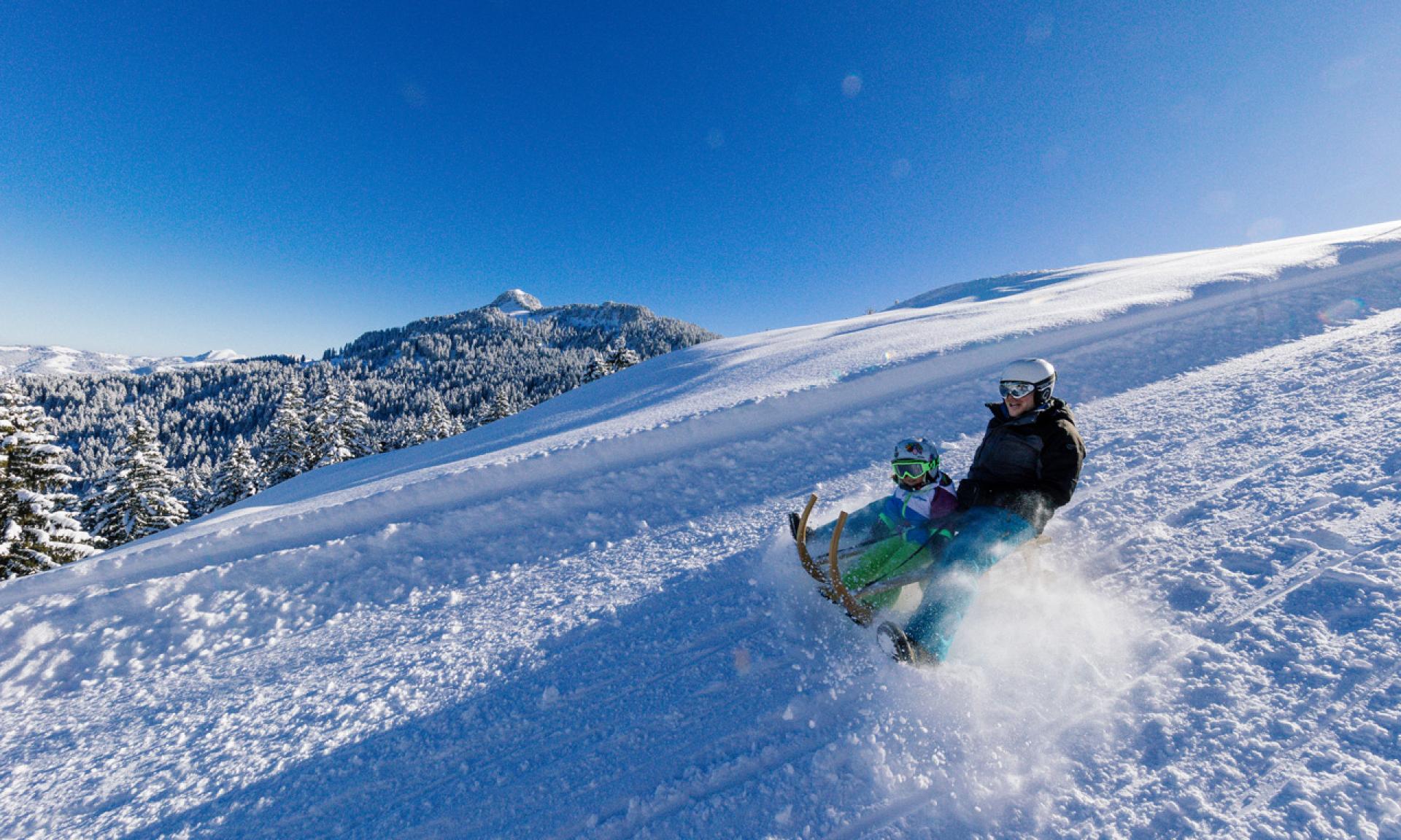 Tobogganing at Hoch-Ybrig, Laucheren