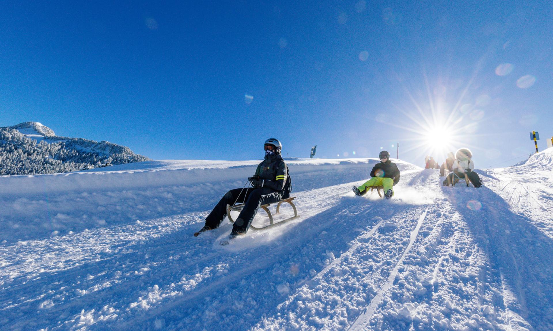 Tobogganing at Hoch-Ybrig, Laucheren