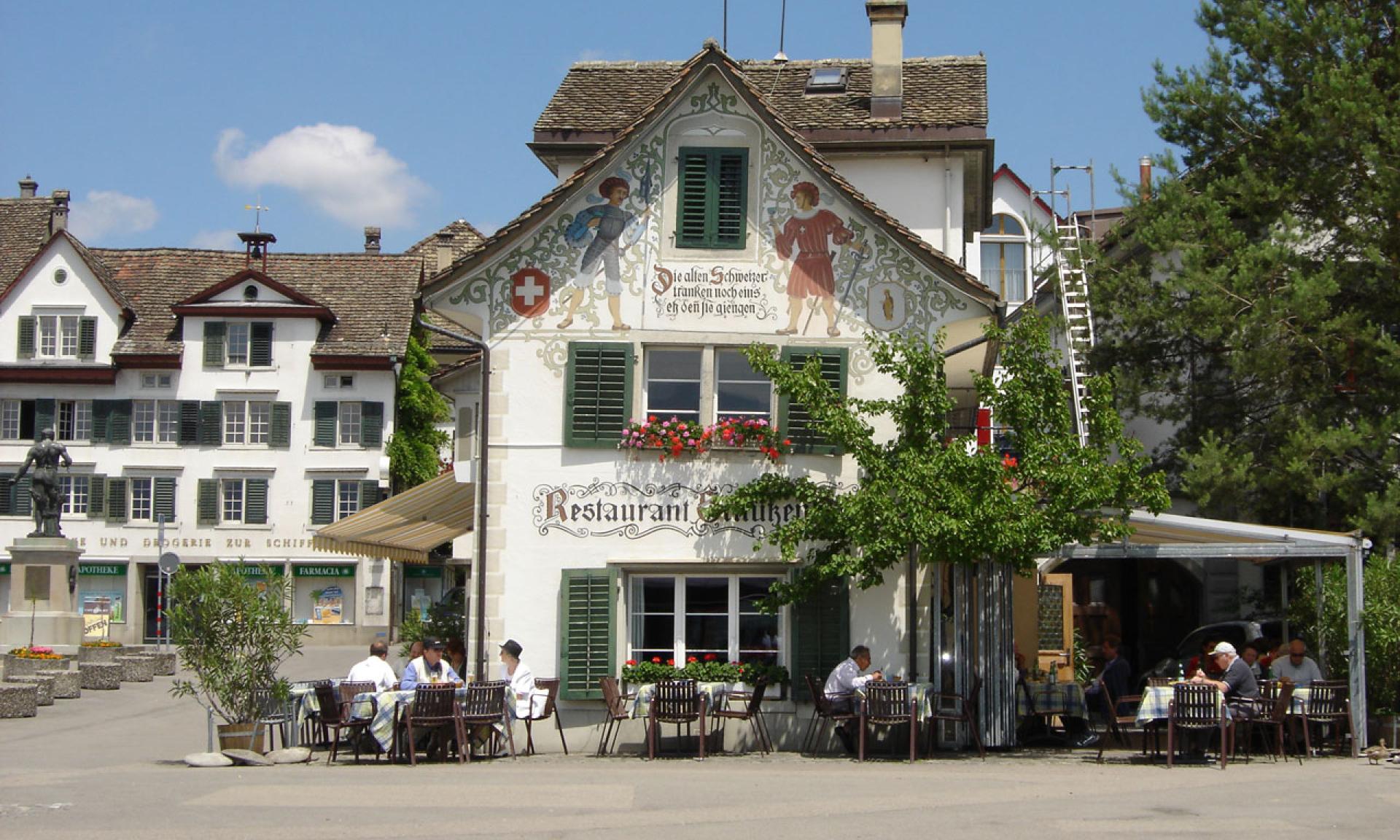 Restaurant Schützenhaus by Lake Zurich in Stäfa, Exterior View