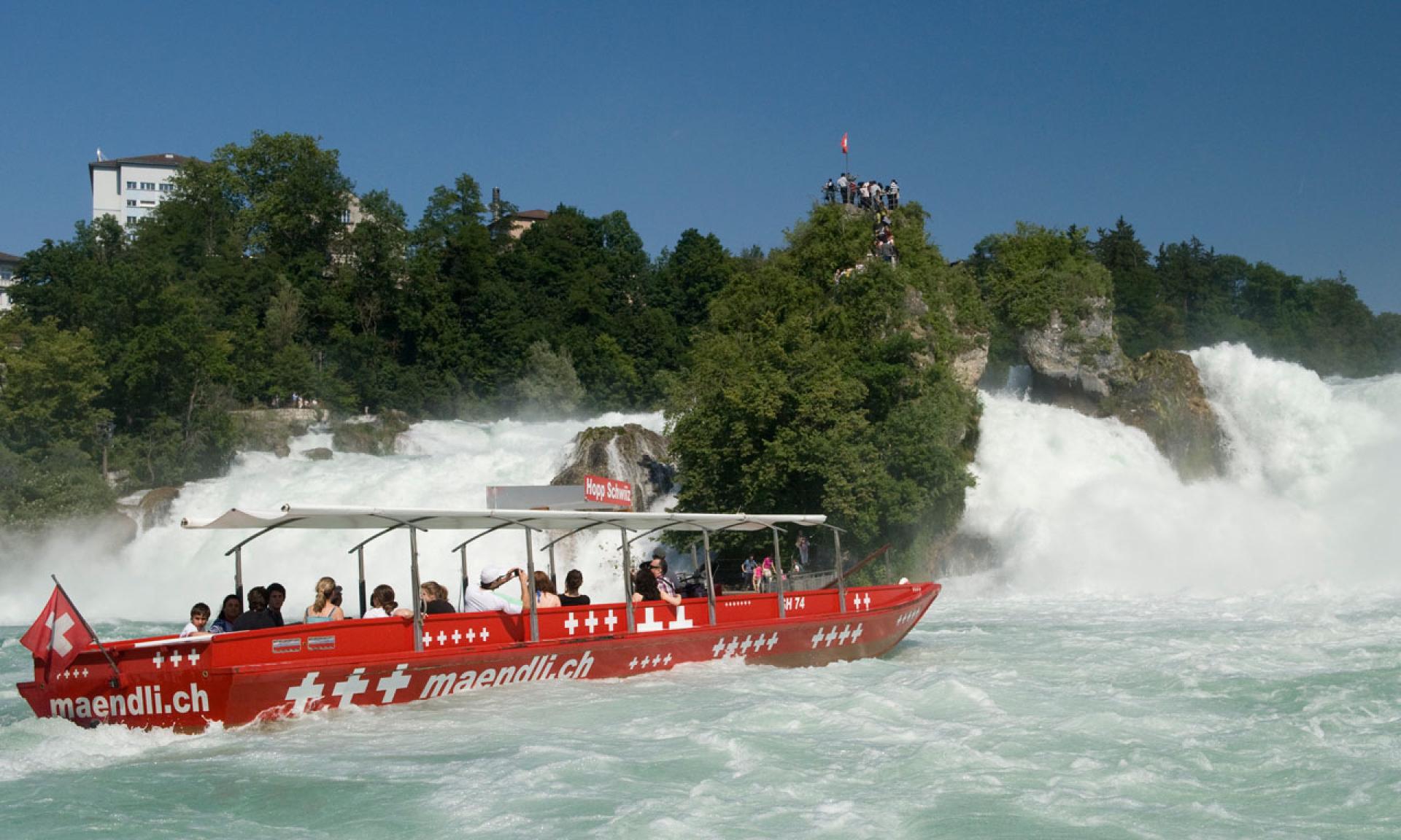 By Boat Closer to the Rhine Falls