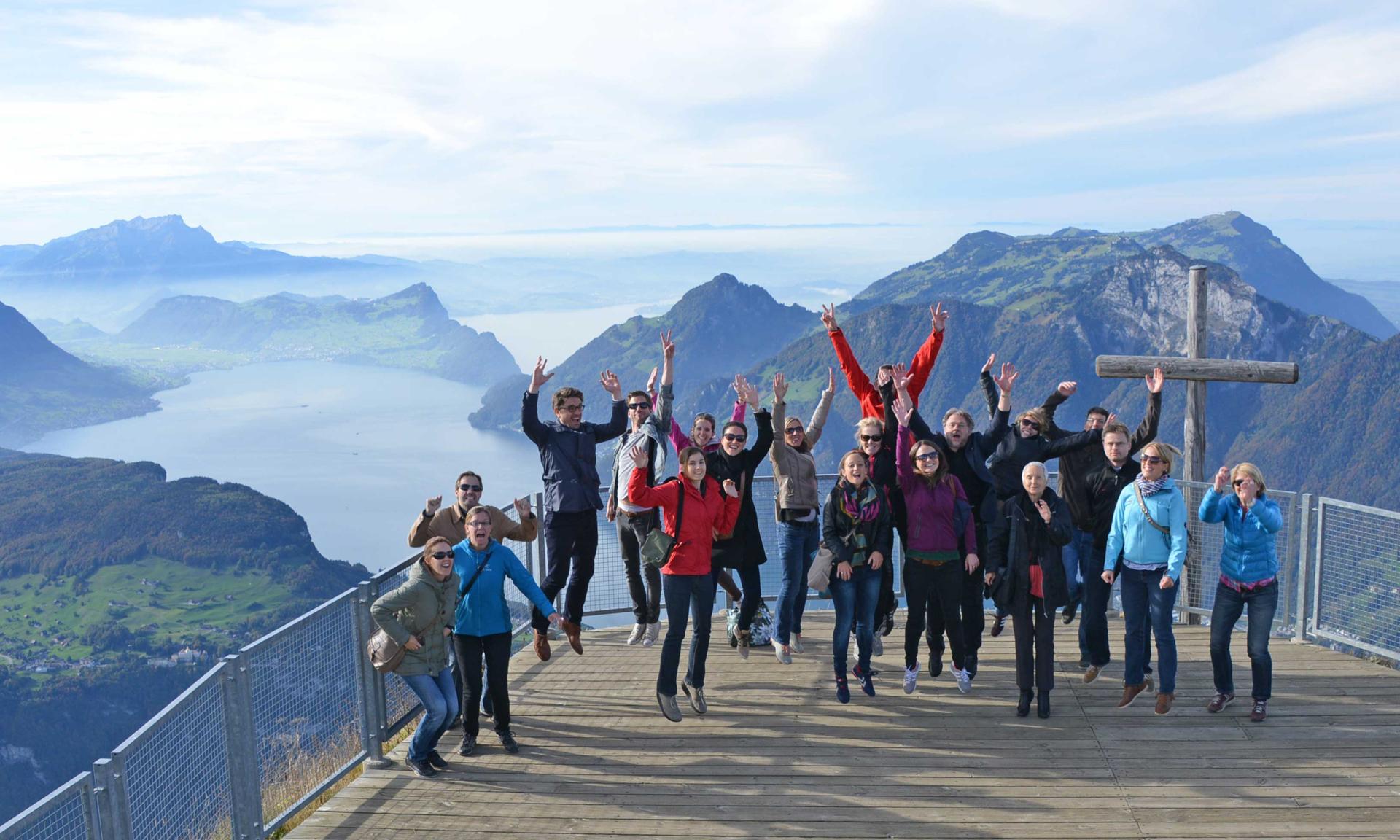 Enjoy a spectacular trip on a steep funicular railway to Stoos
