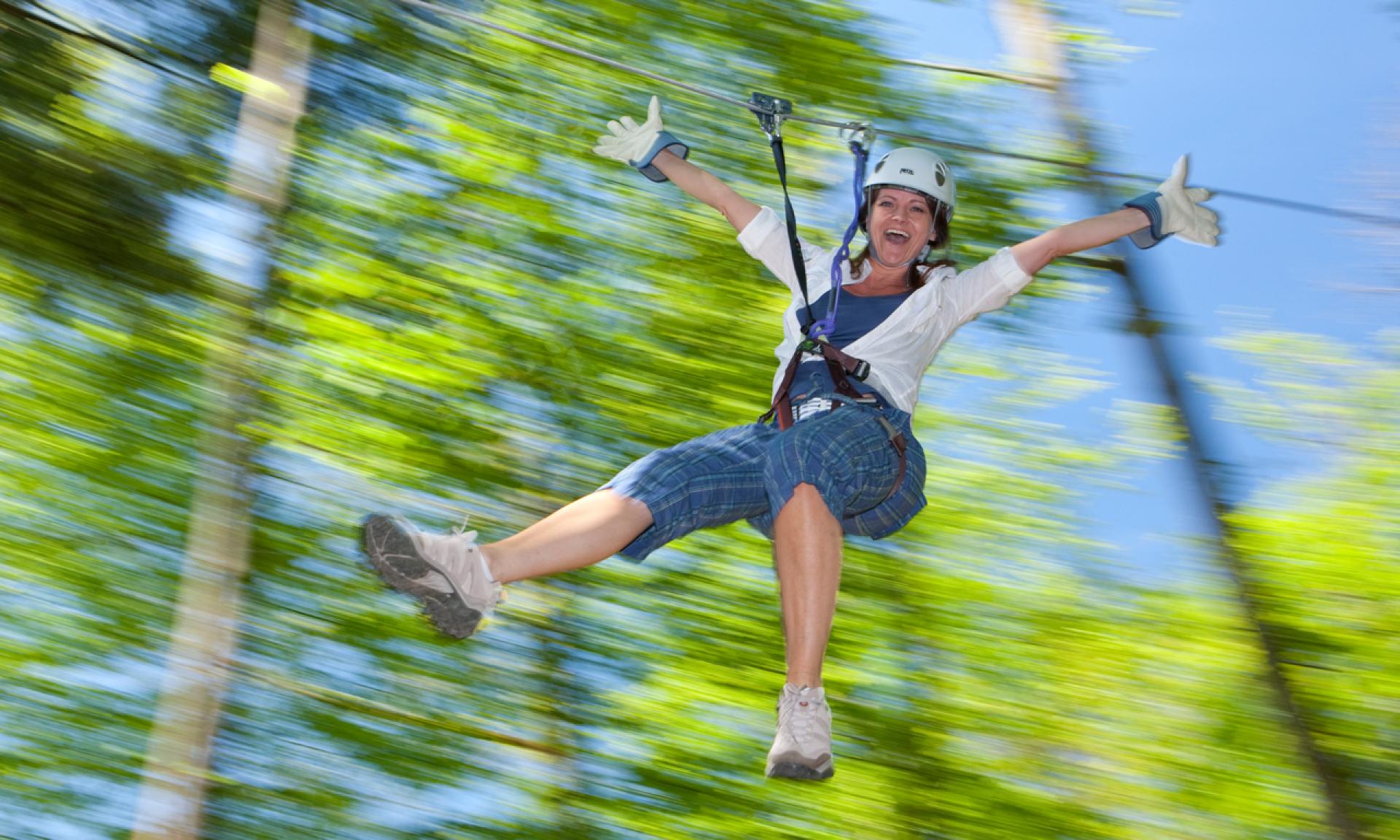 Teleferica nel parco avventura di Atzmännig