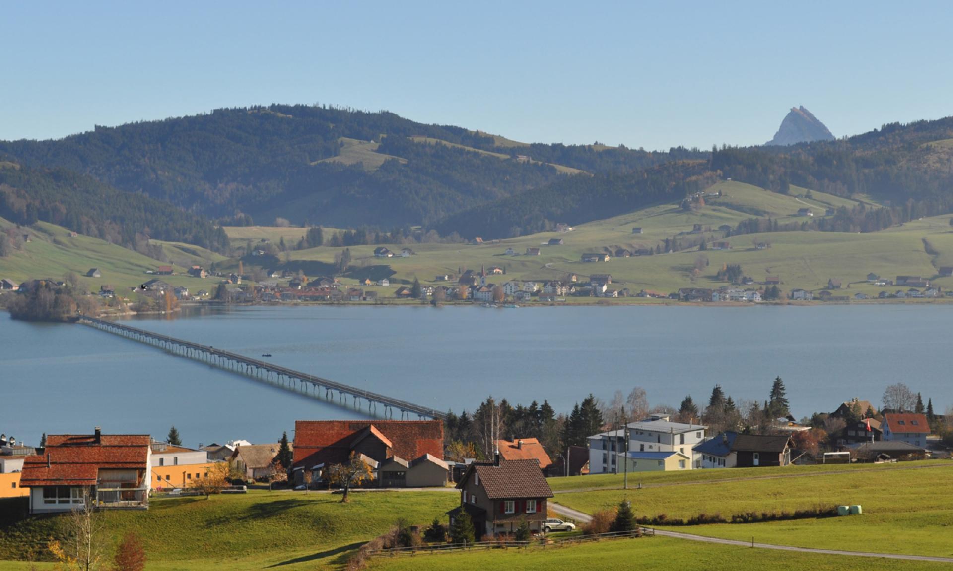 Sihlsee Lake in the Canton of Schwyz