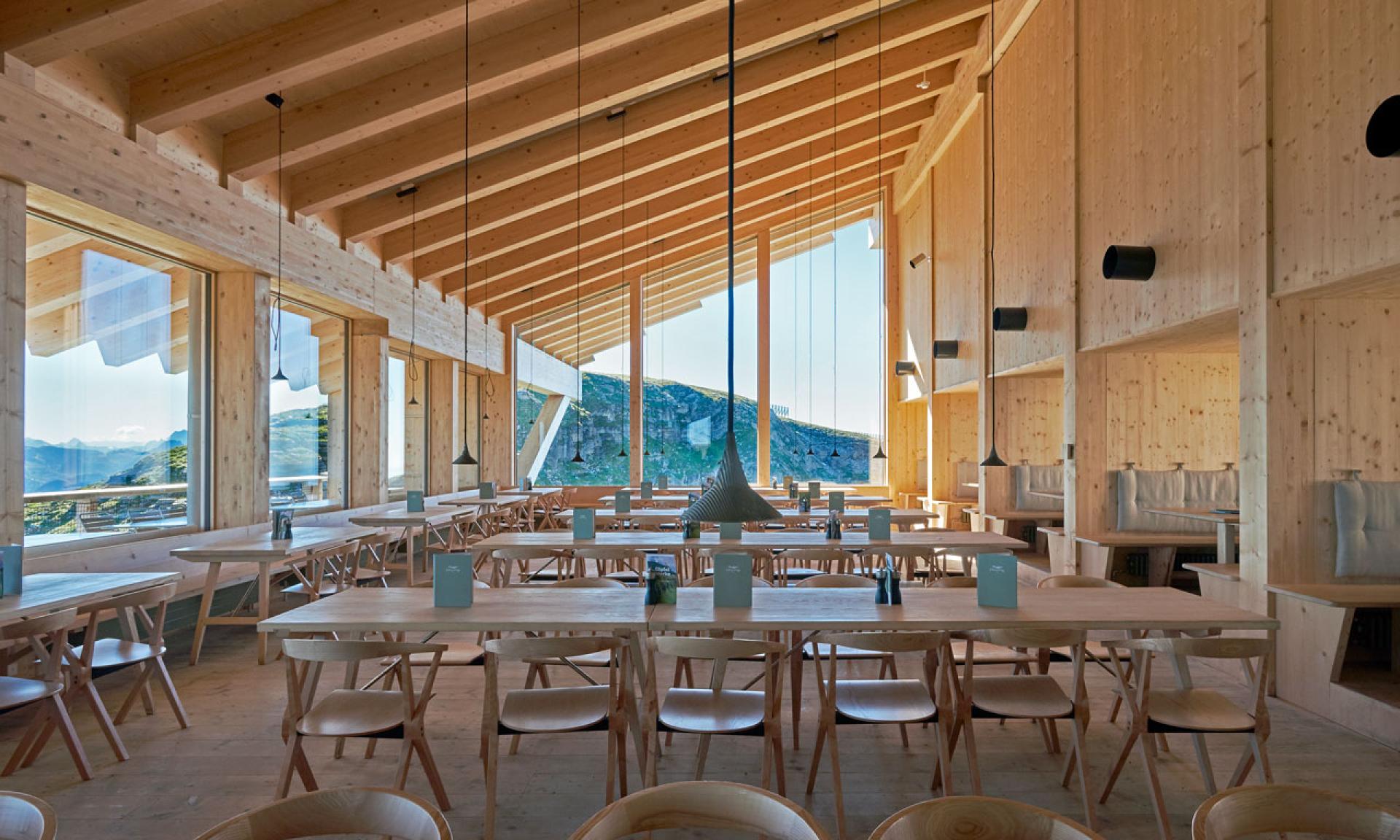 Inside view of the summit restaurant