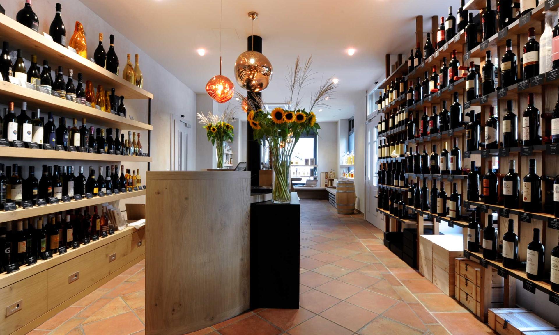 A large selection of fine wines