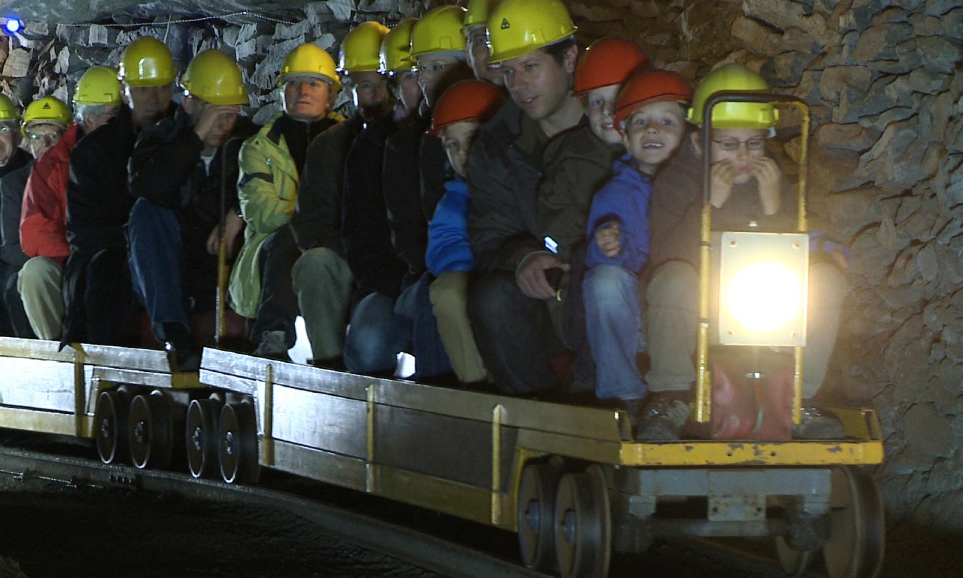 A ride with the tunnel train in the Käpfnach Mine – a Former Lignite and Marl Mine in Horgen