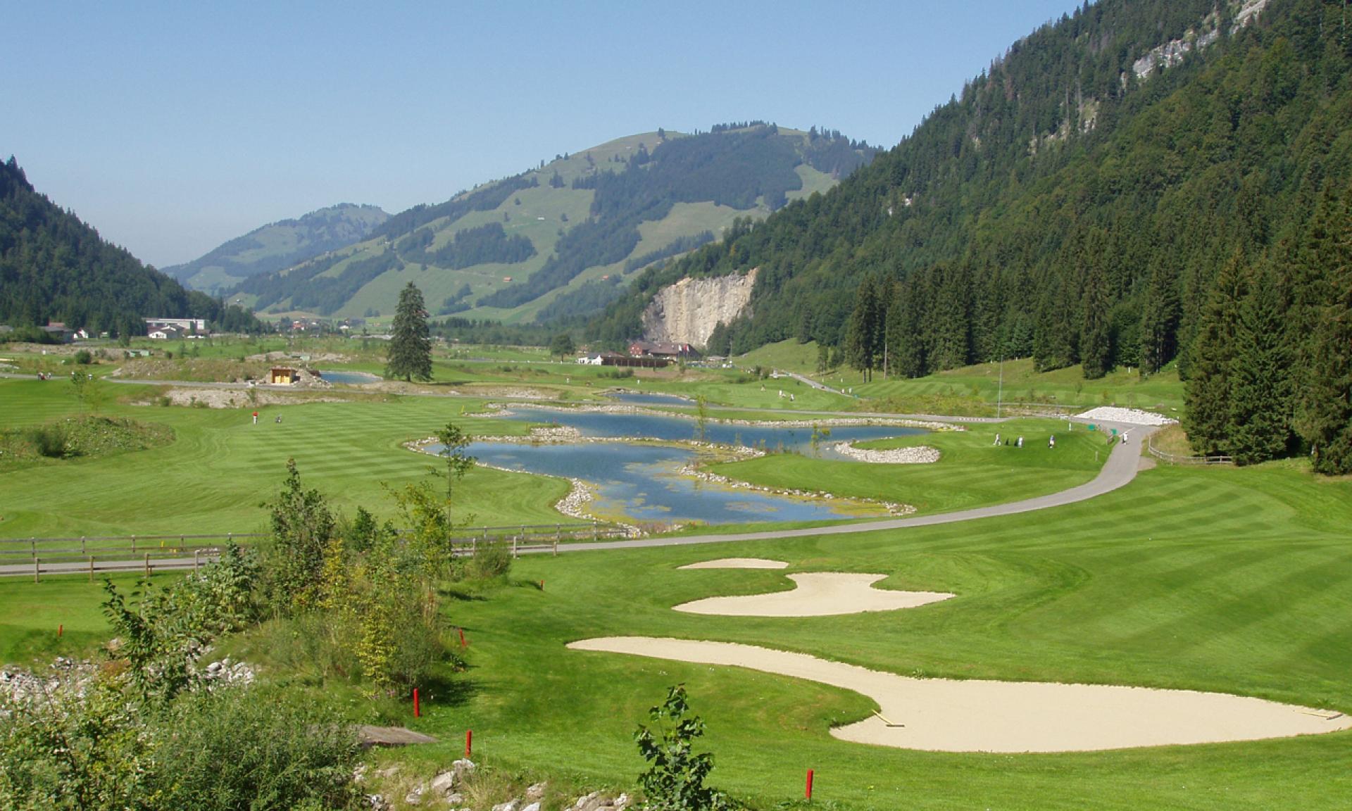 Ybrig Golf Club with Panoramic Mountain Views