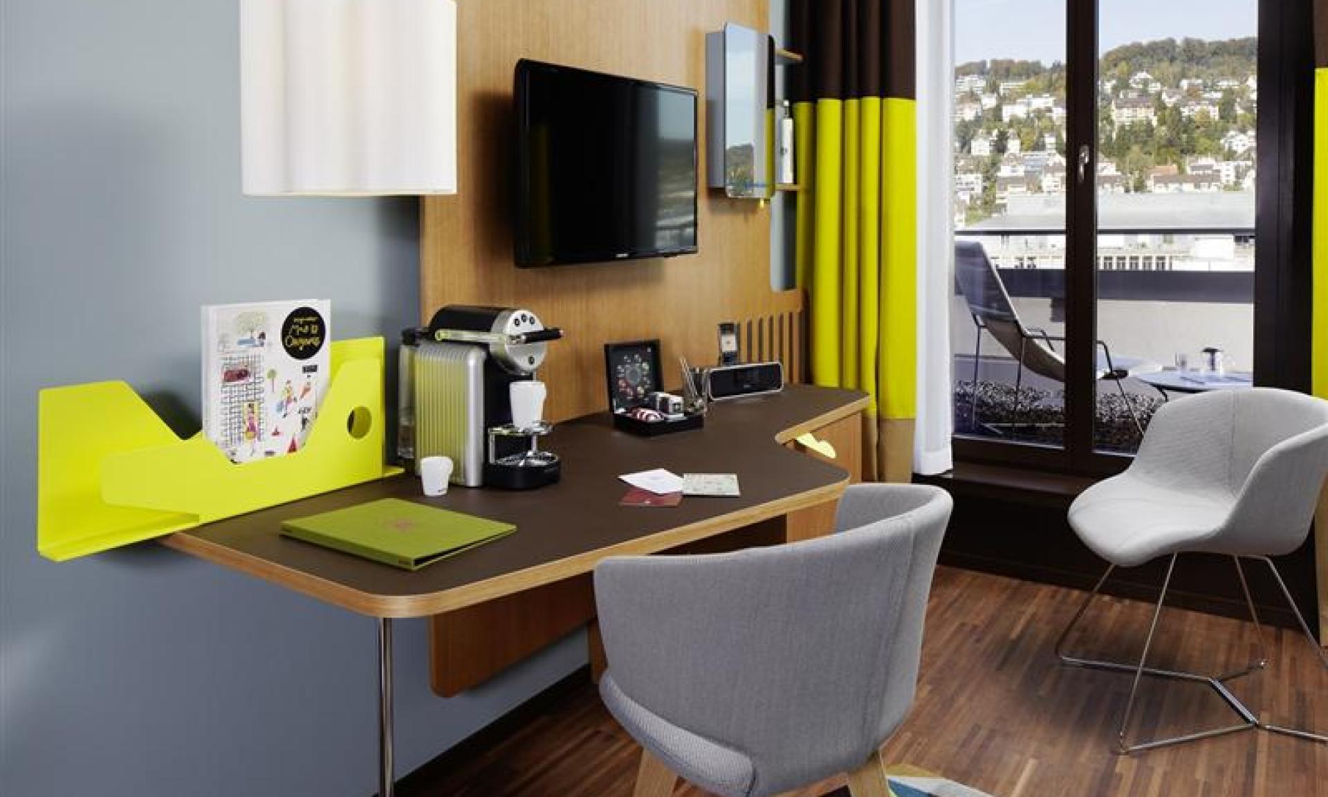 vue de la chambre 25hours Hotel Zürich West