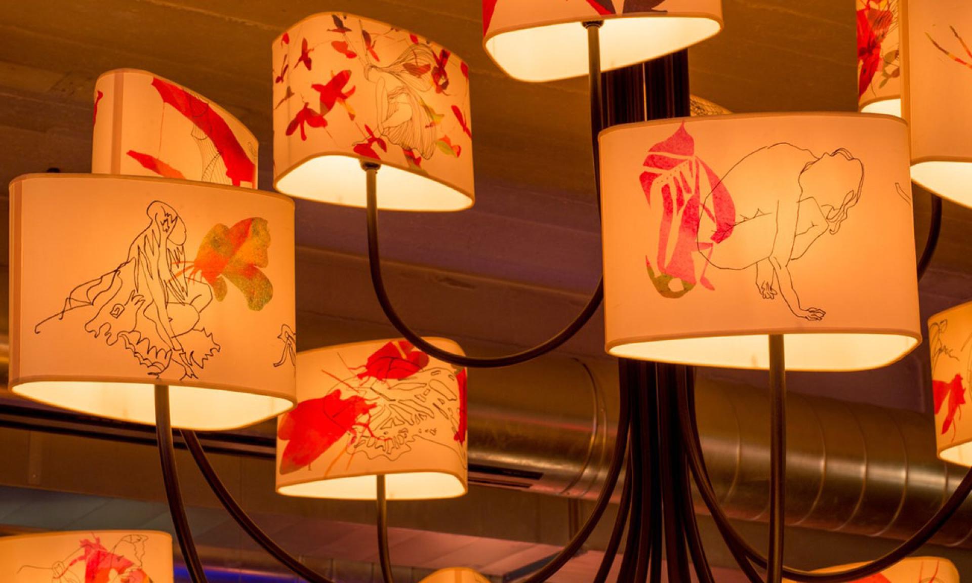 Papiersaal, chandelier
