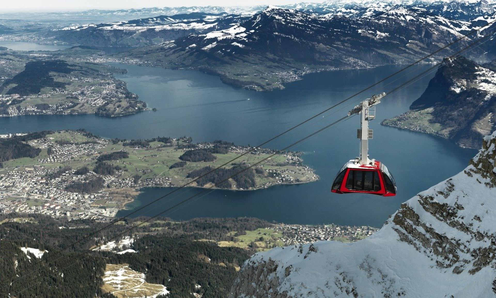 Wunderschöne Aussicht über die Stadt Luzern