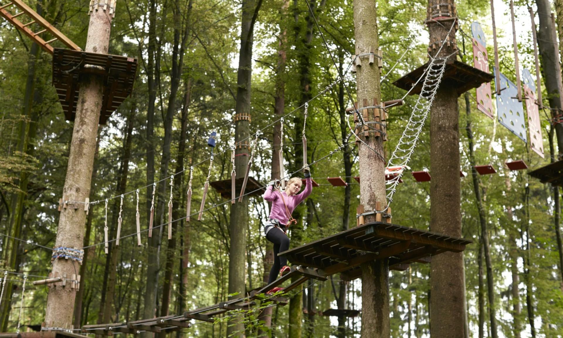Climbing at the High Rope Park 