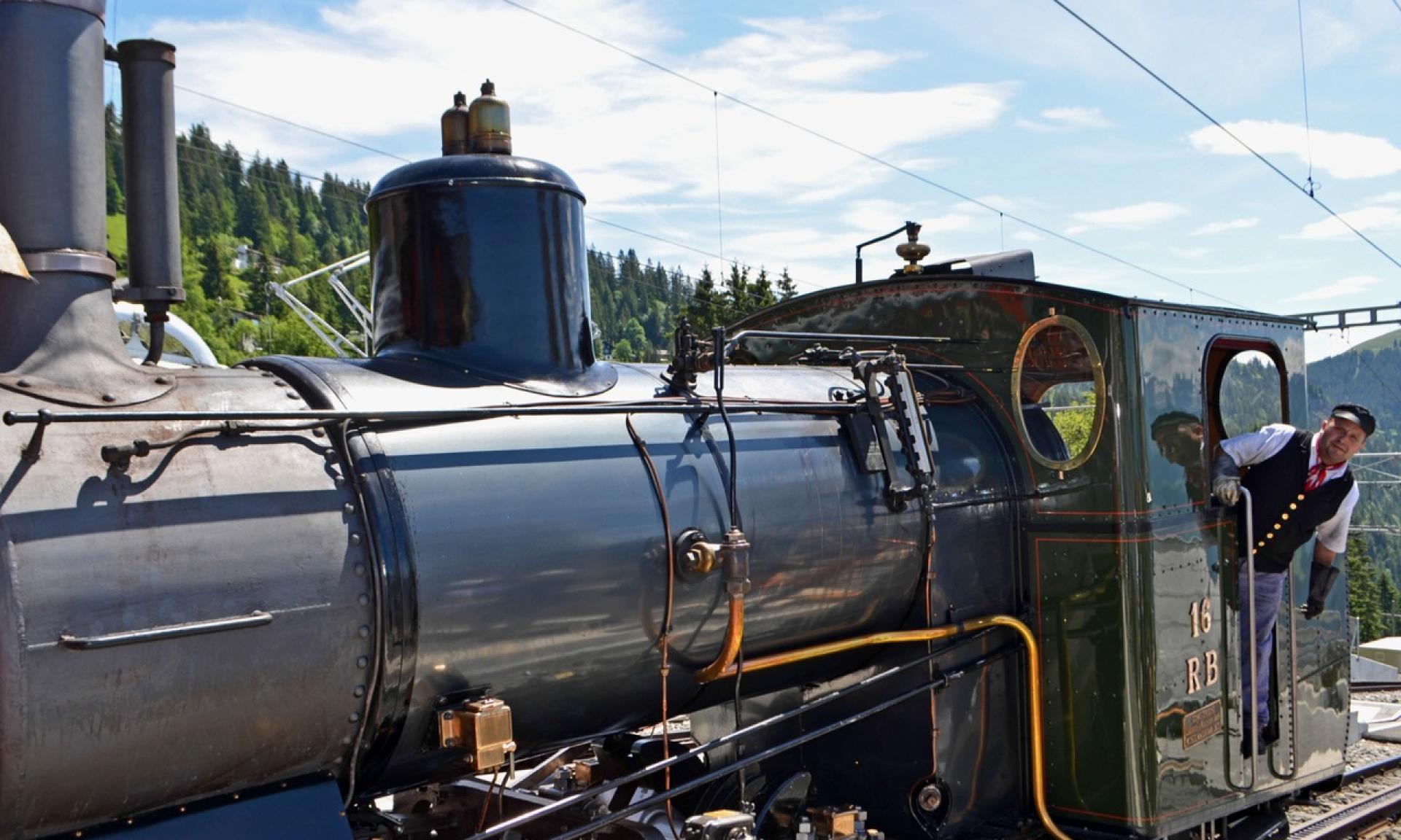 Atmospheric Steam Train Rides up Mt. Rigi