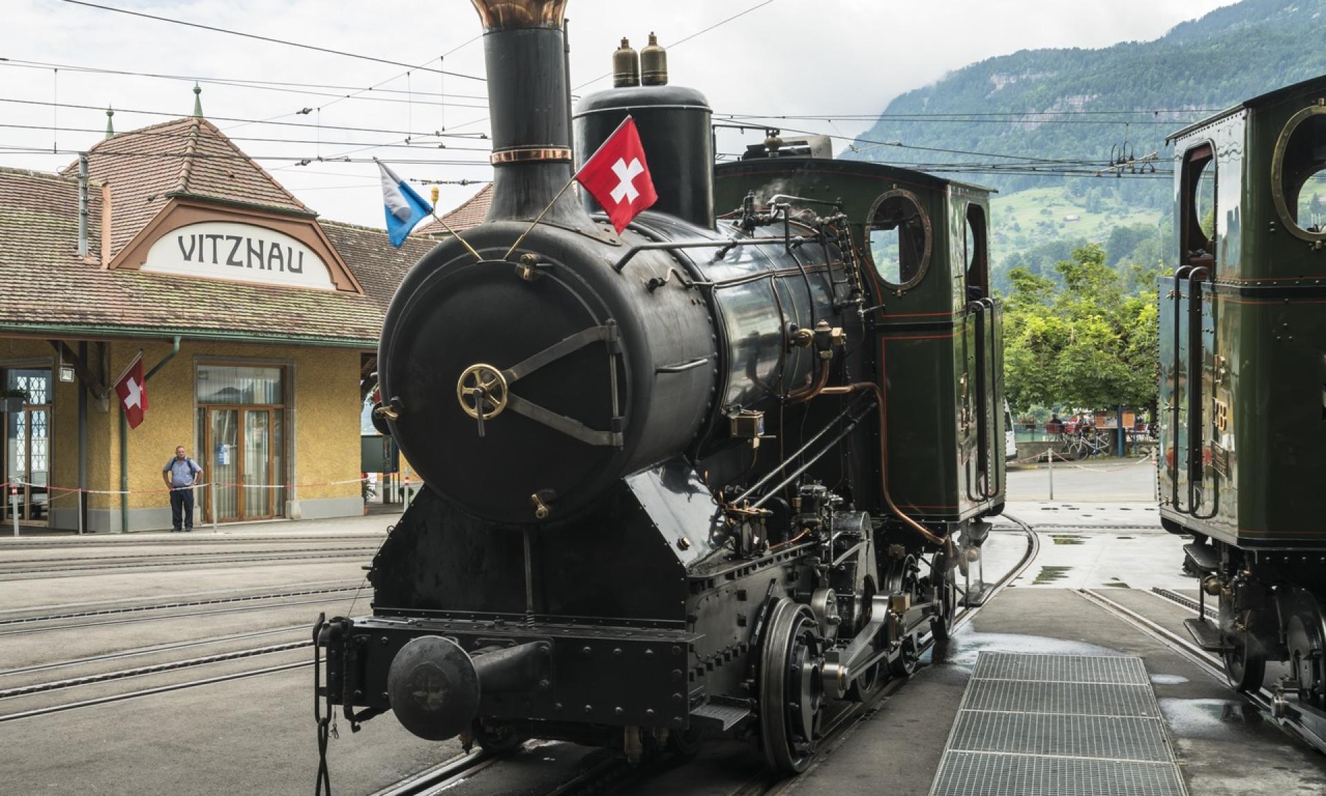 Atmospheric Steam Train Rides up Mt. Rigi