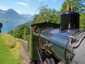 Atmospheric Steam Train Rides up Mt. Rigi