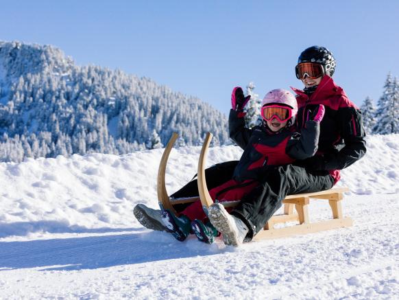 Tobogganing at Hoch-Ybrig, Laucheren